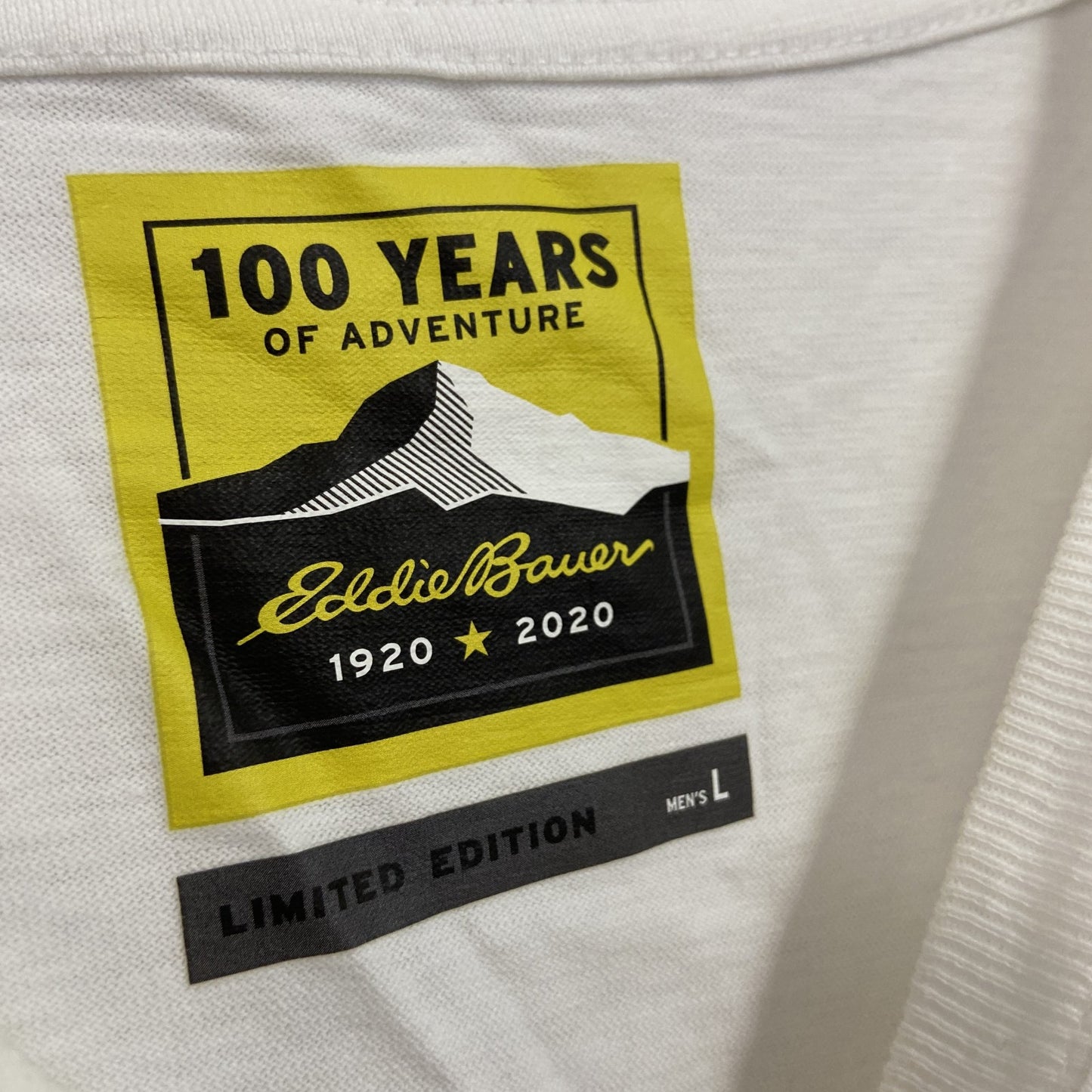 Eddie Bauer　エディーバウアー　半袖Tシャツ　デカロゴ　白　ホワイト　Lサイズ　