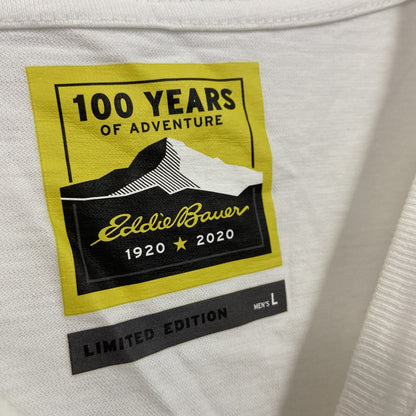 Eddie Bauer　エディーバウアー　半袖Tシャツ　デカロゴ　白　ホワイト　Lサイズ　