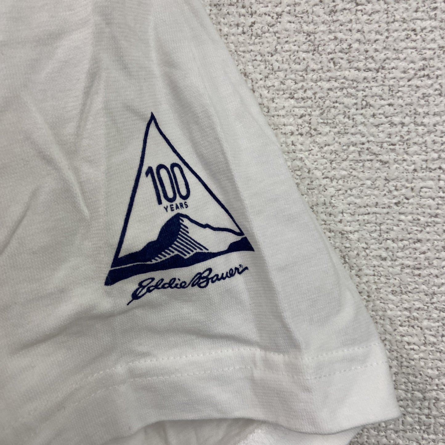 Eddie Bauer　エディーバウアー　半袖Tシャツ　デカロゴ　白　ホワイト　Lサイズ　