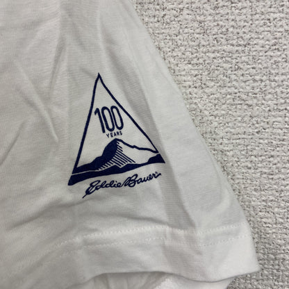 Eddie Bauer　エディーバウアー　半袖Tシャツ　デカロゴ　白　ホワイト　Lサイズ　