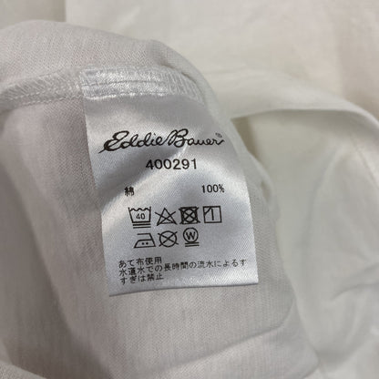 Eddie Bauer　エディーバウアー　半袖Tシャツ　デカロゴ　白　ホワイト　Lサイズ　