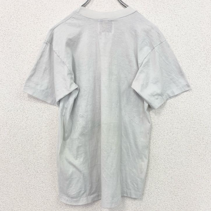 古着 used　半袖プリントTシャツ　90s　シングルステッチ　バッファロー　クルーネック　ホワイト　Sサイズ