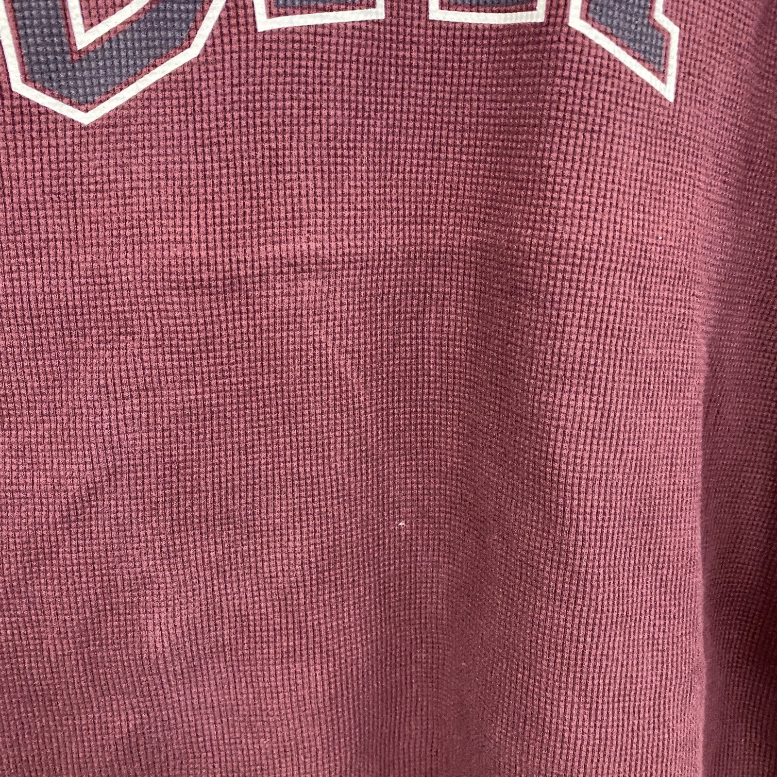 GAP　ギャップ　長袖Tシャツ/ロンT　ワッフル生地　デカロゴ　ボルドー　ワインレッド　Lサイズ