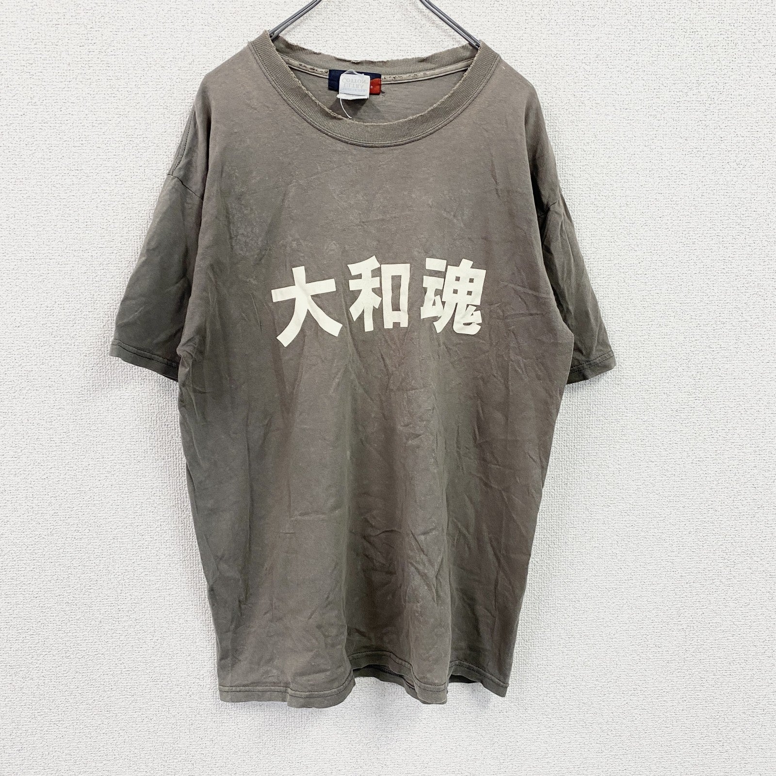 GILDAN　ギルダン　大和魂　半袖プリントTシャツ　カーキ　Lサイズ