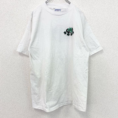 古着 used　ALL Sport　半袖プリントTシャツ　90s　シングルステッチ　クローバー　クルーネック　ホワイト　Lサイズ