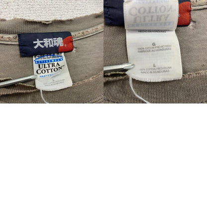 GILDAN　ギルダン　大和魂　半袖プリントTシャツ　カーキ　Lサイズ