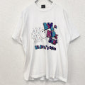 古着 used　FRUIT OF THE LOOM　半袖プリントTシャツ　クルーネック　レトロ　ボーリング　白　ホワイト　Lサイズ