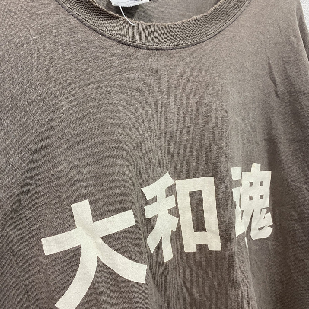GILDAN　ギルダン　大和魂　半袖プリントTシャツ　カーキ　Lサイズ