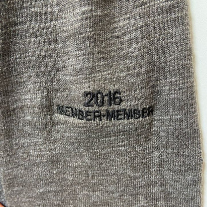 LEVELWEAR　ハーフジップスウェット/トレーナー　フェード　ワンポイント　刺繍ロゴ　ハイネック　ダークグレー　Lサイズ