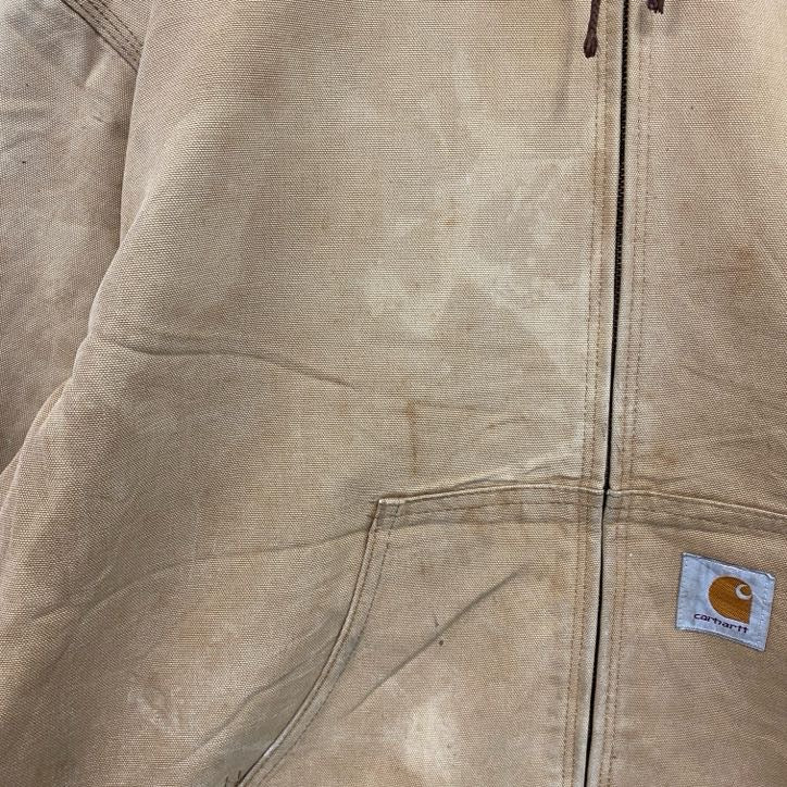 Carhartt　カーハート　アクティブジャケット　ダックジャケット　チェック柄ネル生地ライナー　キャメル