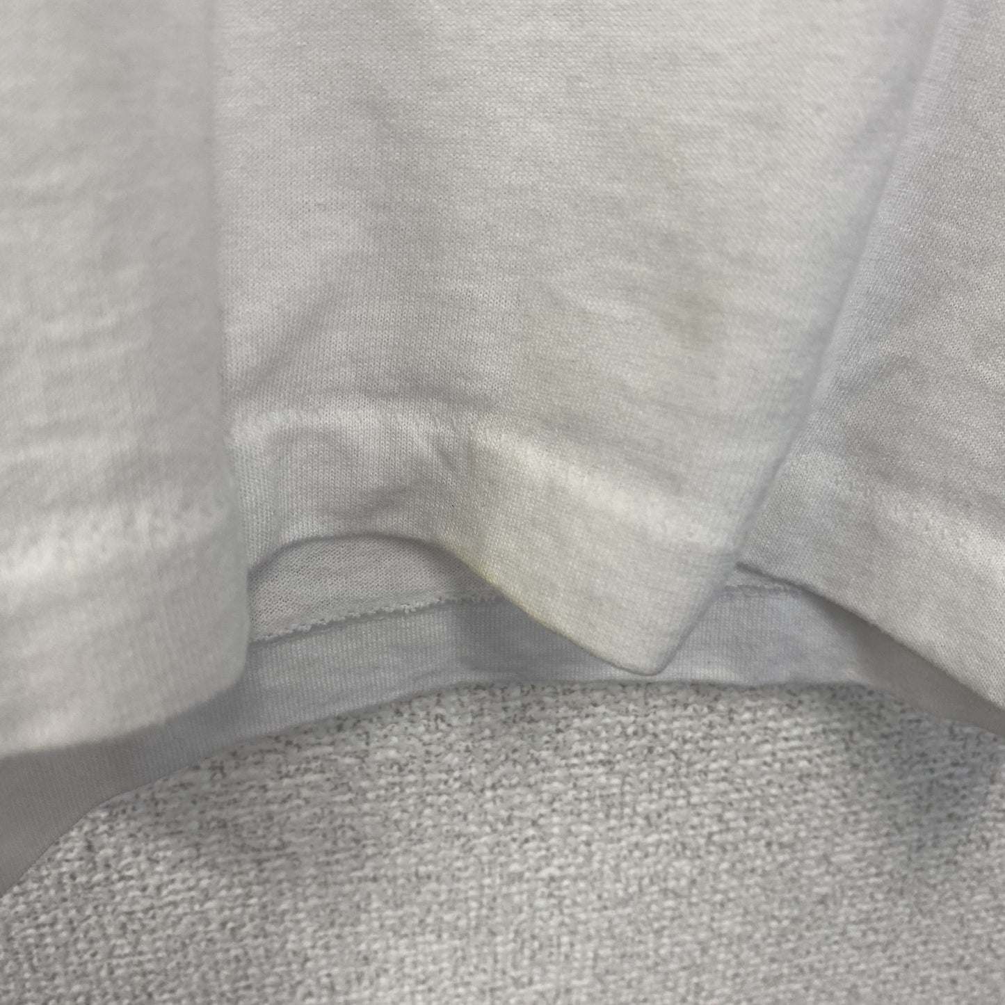 古着 used　FRUIT OF THE LOOM　半袖プリントTシャツ　クルーネック　レトロ　ボーリング　白　ホワイト　Lサイズ