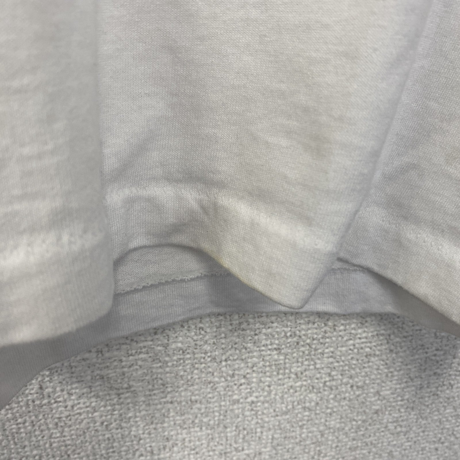 古着 used　FRUIT OF THE LOOM　半袖プリントTシャツ　クルーネック　レトロ　ボーリング　白　ホワイト　Lサイズ