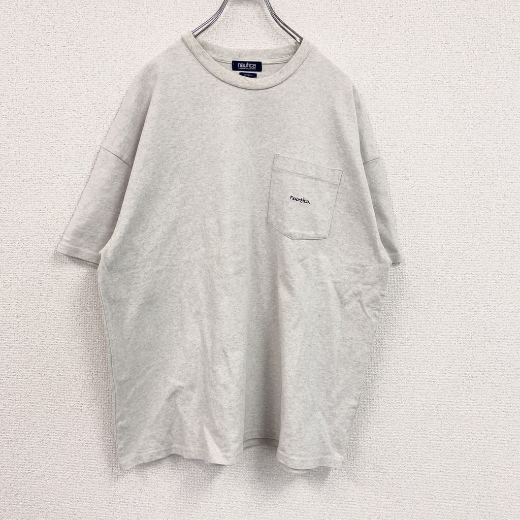 ～90s　NAAUTICA　ノーティカ　半袖Tシャツ　ヴィンテージ　霜降りグレー　Lサイズ　