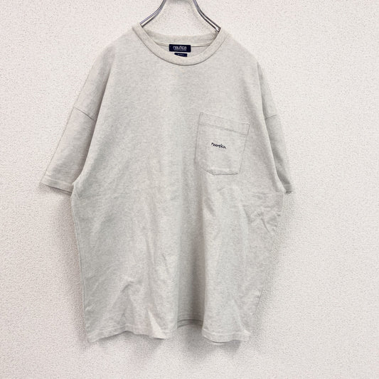 ～90s　NAAUTICA　ノーティカ　半袖Tシャツ　ヴィンテージ　霜降りグレー　Lサイズ　