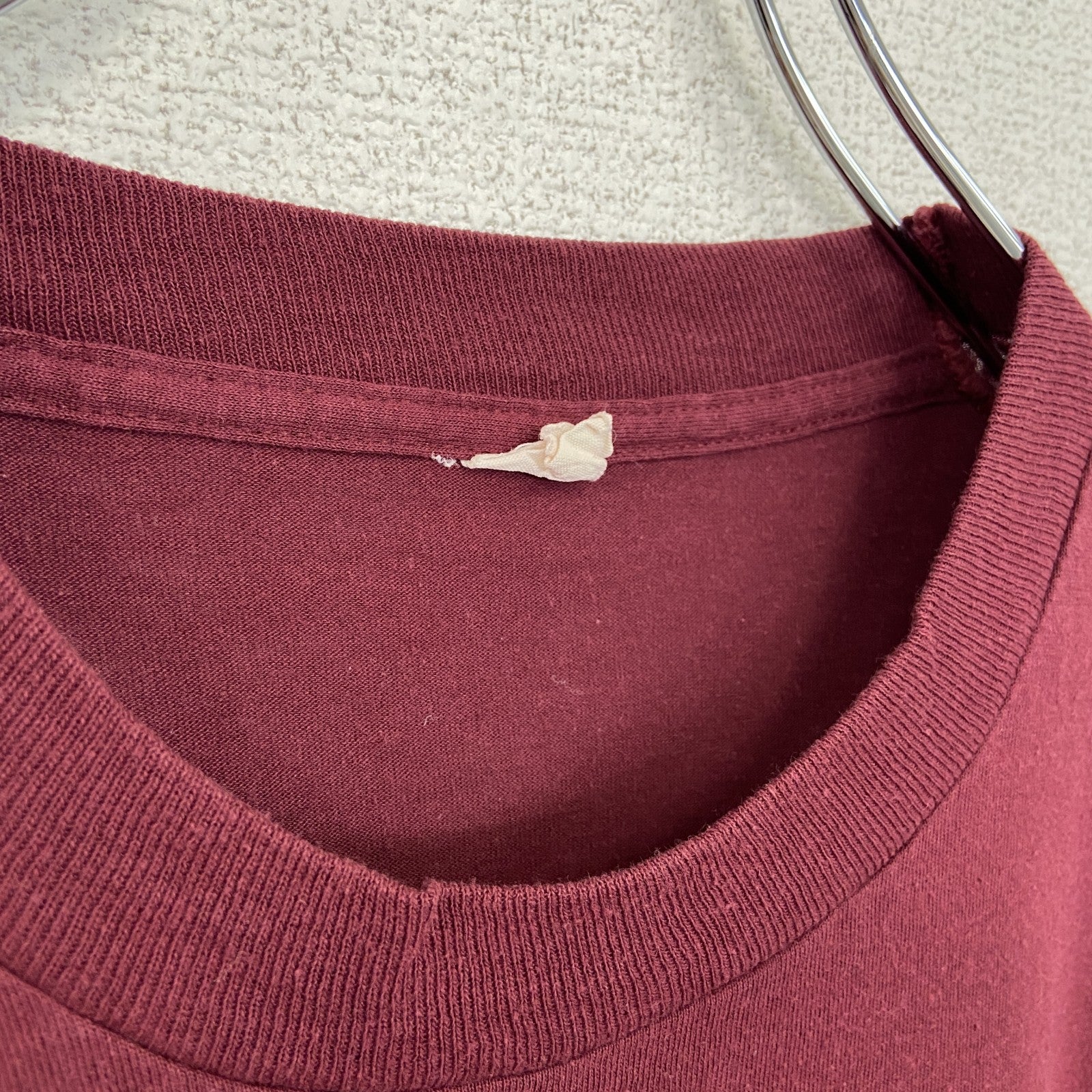 古着 used　半袖プリントTシャツ　90s　十字架　鳩　赤　レッド　シングルステッチ　春夏服　レトロデザイン　Lサイズ