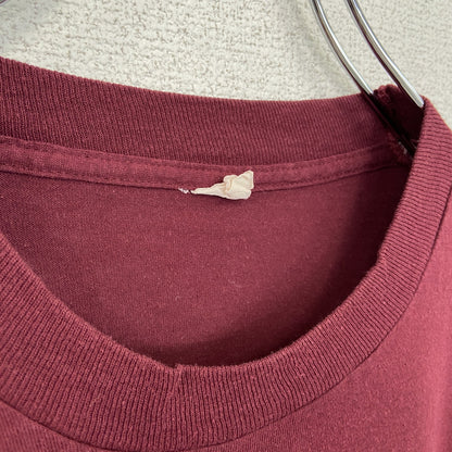 古着 used　半袖プリントTシャツ　90s　十字架　鳩　赤　レッド　シングルステッチ　春夏服　レトロデザイン　Lサイズ