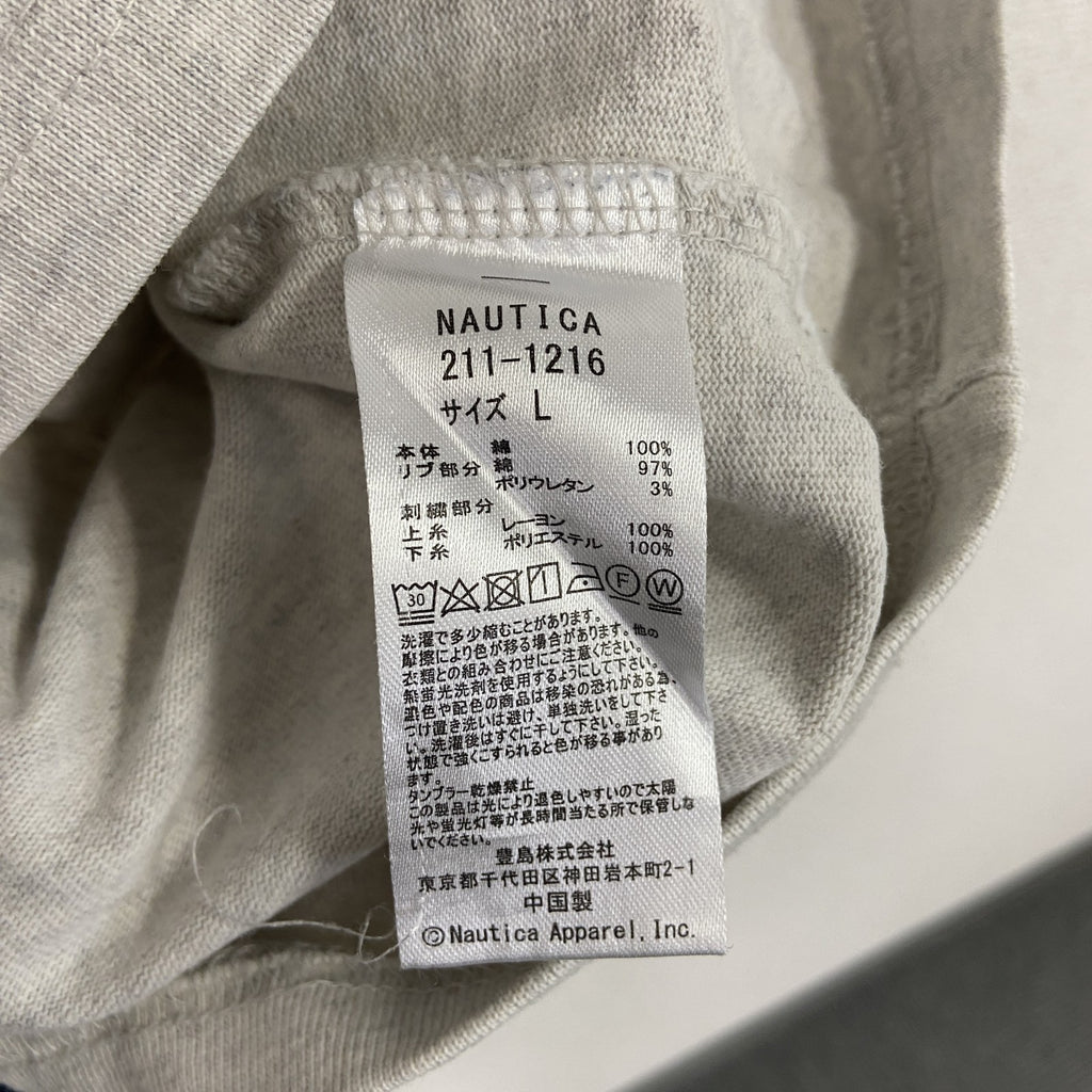 ～90s　NAAUTICA　ノーティカ　半袖Tシャツ　ヴィンテージ　霜降りグレー　Lサイズ　