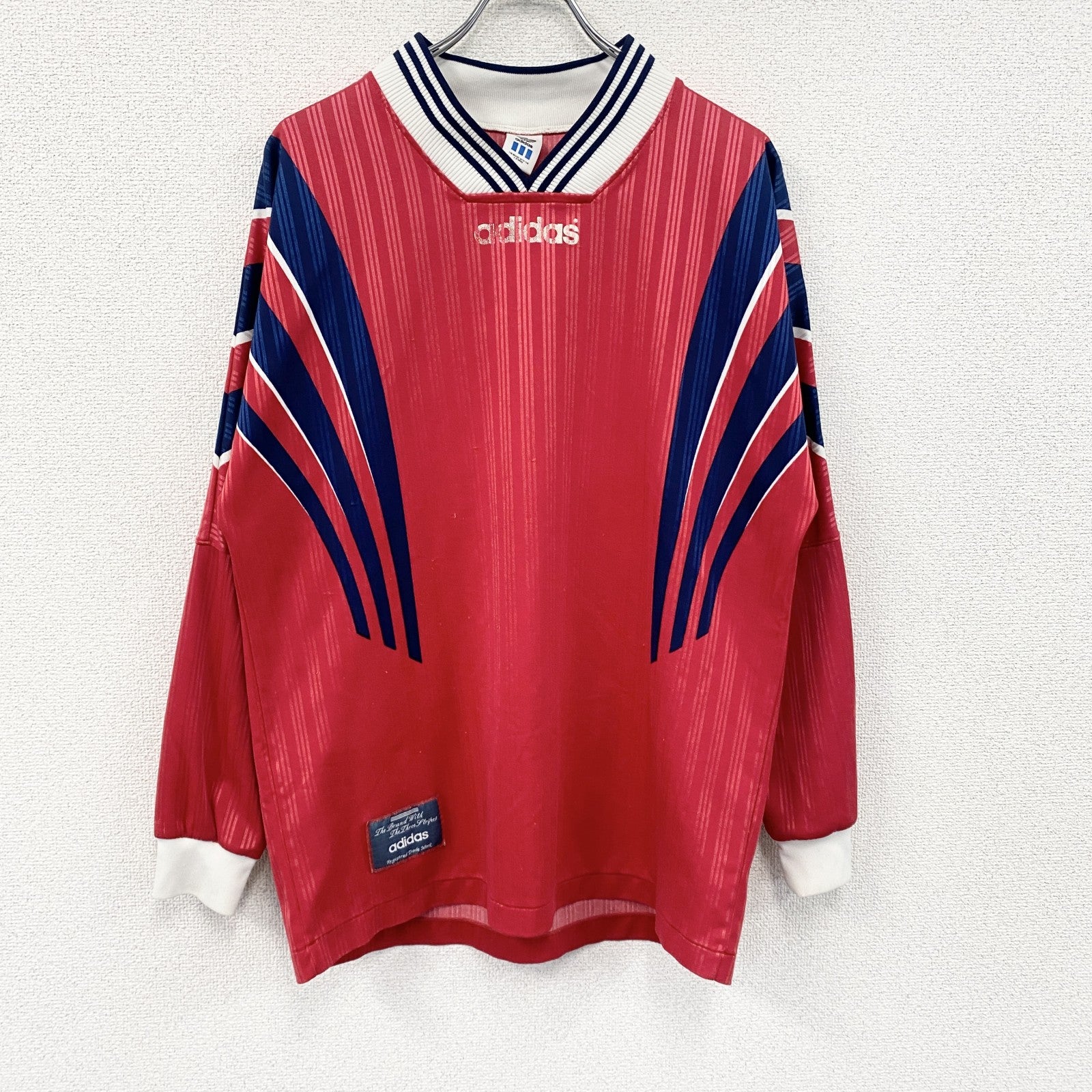 adidas　アディダス　長袖Tシャツ/ロンT　ユニフォーム　赤　レッド
