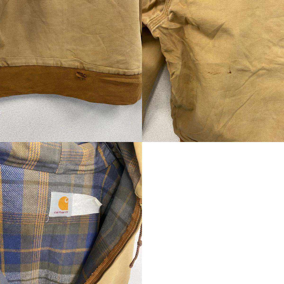 Carhartt　カーハート　アクティブジャケット　ダックジャケット　チェック柄ネル生地ライナー　キャメル