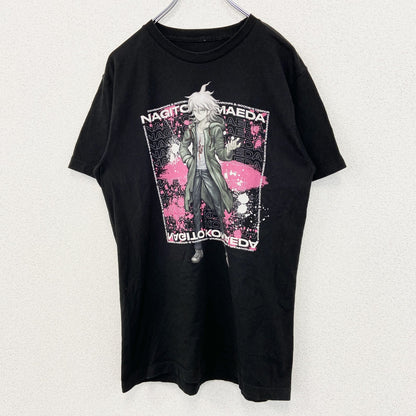 古着 used　GOOD SMILE COMPANY　半袖アニメプリントTシャツ　ダンガンロンパ　狛枝凪斗　黒　Lサイズ