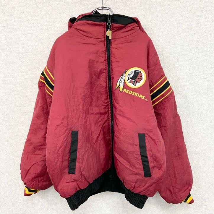 PRO PLAYER　NFL　REDSKINS　フルジップリバーシブルジャケット　赤　黒　レッド　ブラック