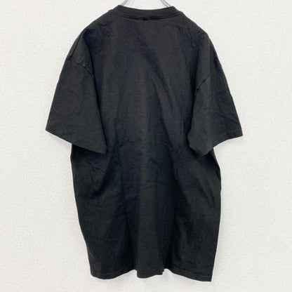 古着 used　Hanes　ヘインズ　半袖プリントTシャツ　シングルステッチ　アルファベット　クルーネック　ブラック