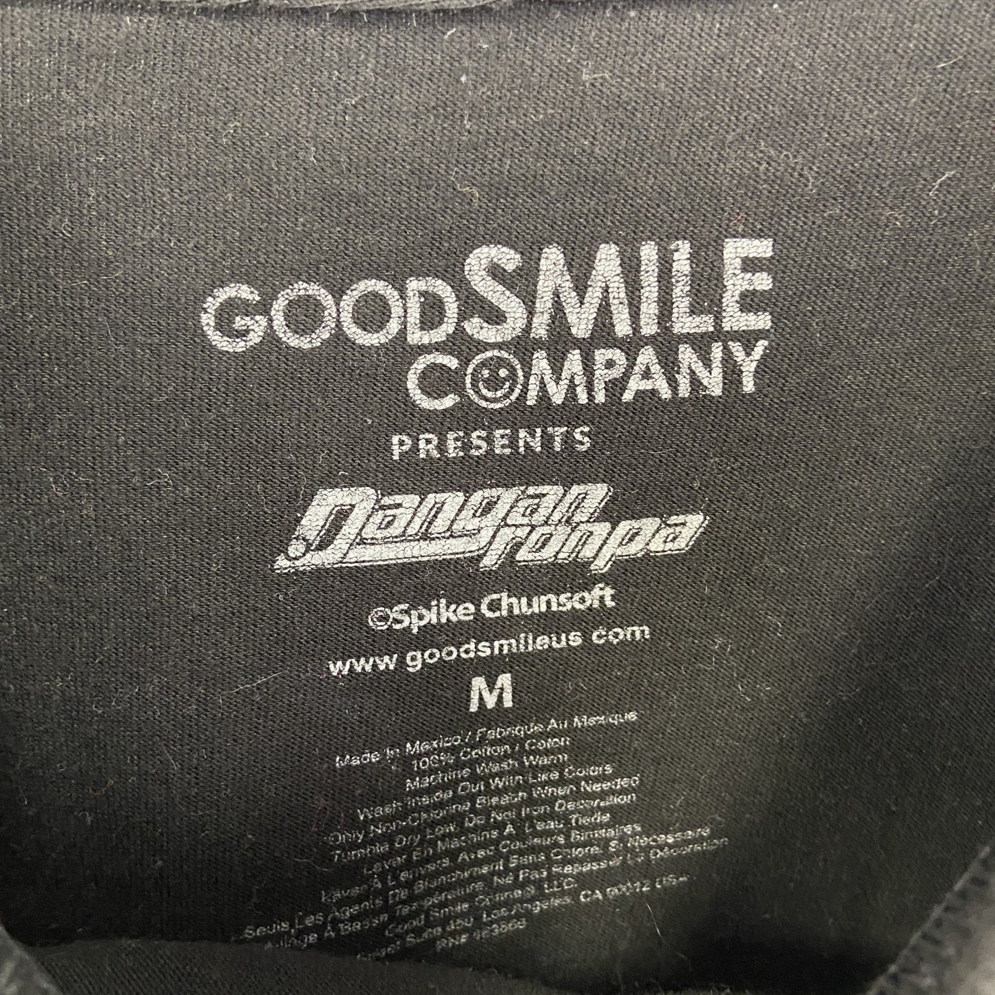 古着 used　GOOD SMILE COMPANY　半袖アニメプリントTシャツ　ダンガンロンパ　狛枝凪斗　黒　Lサイズ