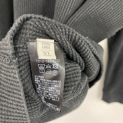 BEAUTY&YOUTH UNITED ARROWS　長袖Tシャツ/サーマルロンT　ワッフル　フェード　黒　ブラック　XLサイズ