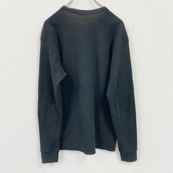 BEAUTY&YOUTH UNITED ARROWS　長袖Tシャツ/サーマルロンT　ワッフル　フェード　黒　ブラック　XLサイズ