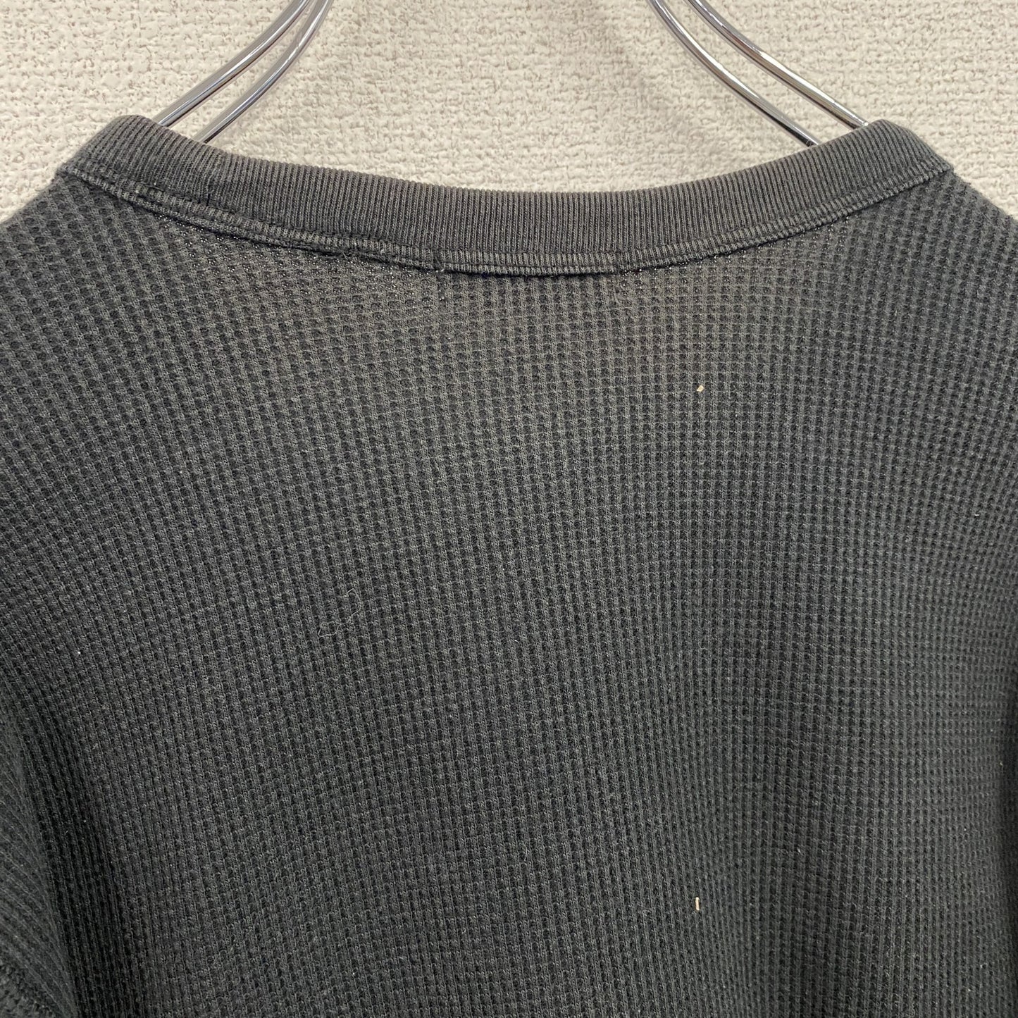 BEAUTY&YOUTH UNITED ARROWS　長袖Tシャツ/サーマルロンT　ワッフル　フェード　黒　ブラック　XLサイズ