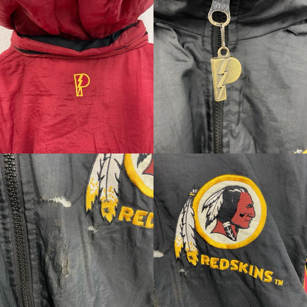 PRO PLAYER　NFL　REDSKINS　フルジップリバーシブルジャケット　赤　黒　レッド　ブラック