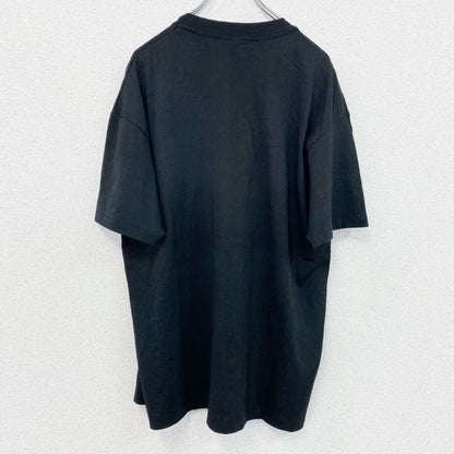 古着 used　Hanes　ヘインズ　半袖プリントTシャツ　シングルステッチ　肩パッド　フルーツ　ブラック　XLサイズ
