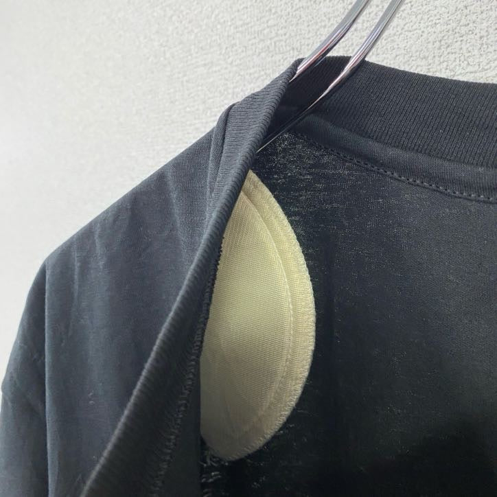 古着 used　Hanes　ヘインズ　半袖プリントTシャツ　シングルステッチ　肩パッド　フルーツ　ブラック　XLサイズ