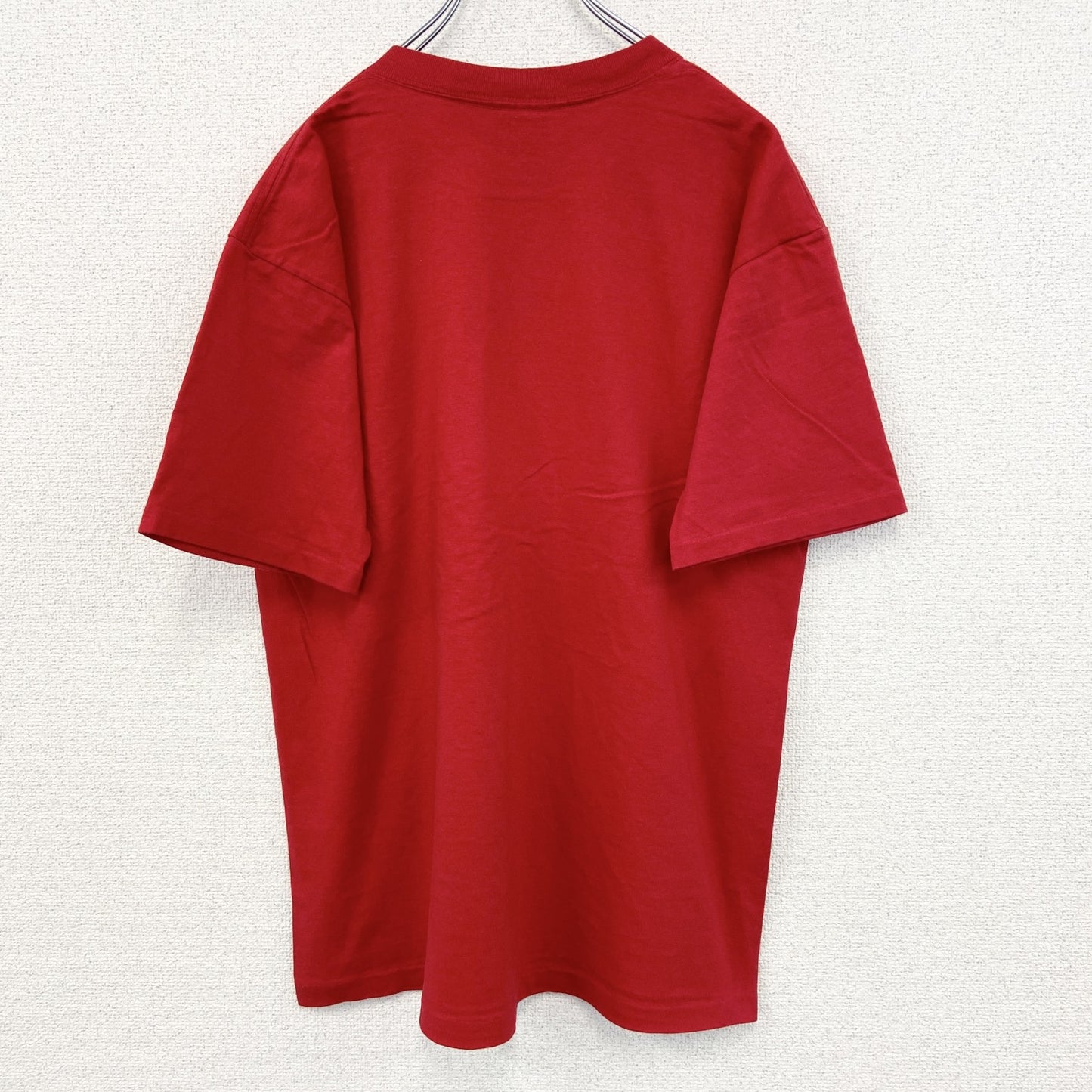 古着 used　GILDAN ギルダン　半袖プリントTシャツ　90s　赤　レッド　シングルステッチ　クルーネック　Lサイズ