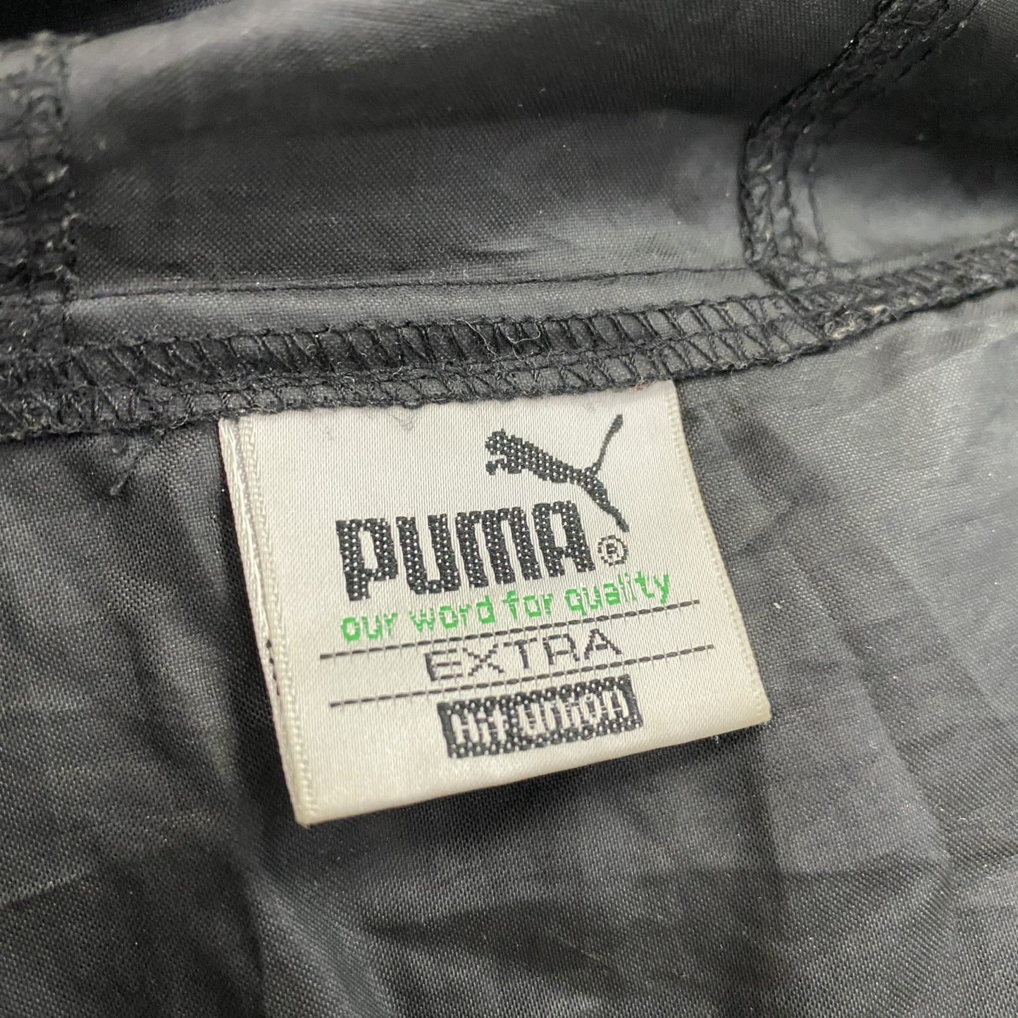 ～90s　PUMA　プーマ　ヒットユニオン　プルオーバージャケット　デカロゴ　ヴィンテージ　黒　ブラック
