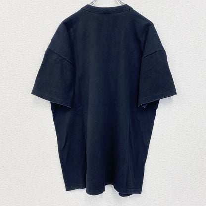 古着 used　半袖プリントTシャツ　90s　シングルステッチ　ヴィンテージ　クルーネック　レトロ　黒　ブラック　XLサイズ