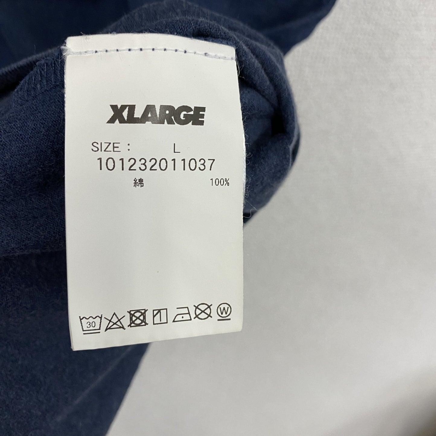 XLARGE　エクストララージ　半袖プリントTシャツ　紺　ネイビー　Lサイズ