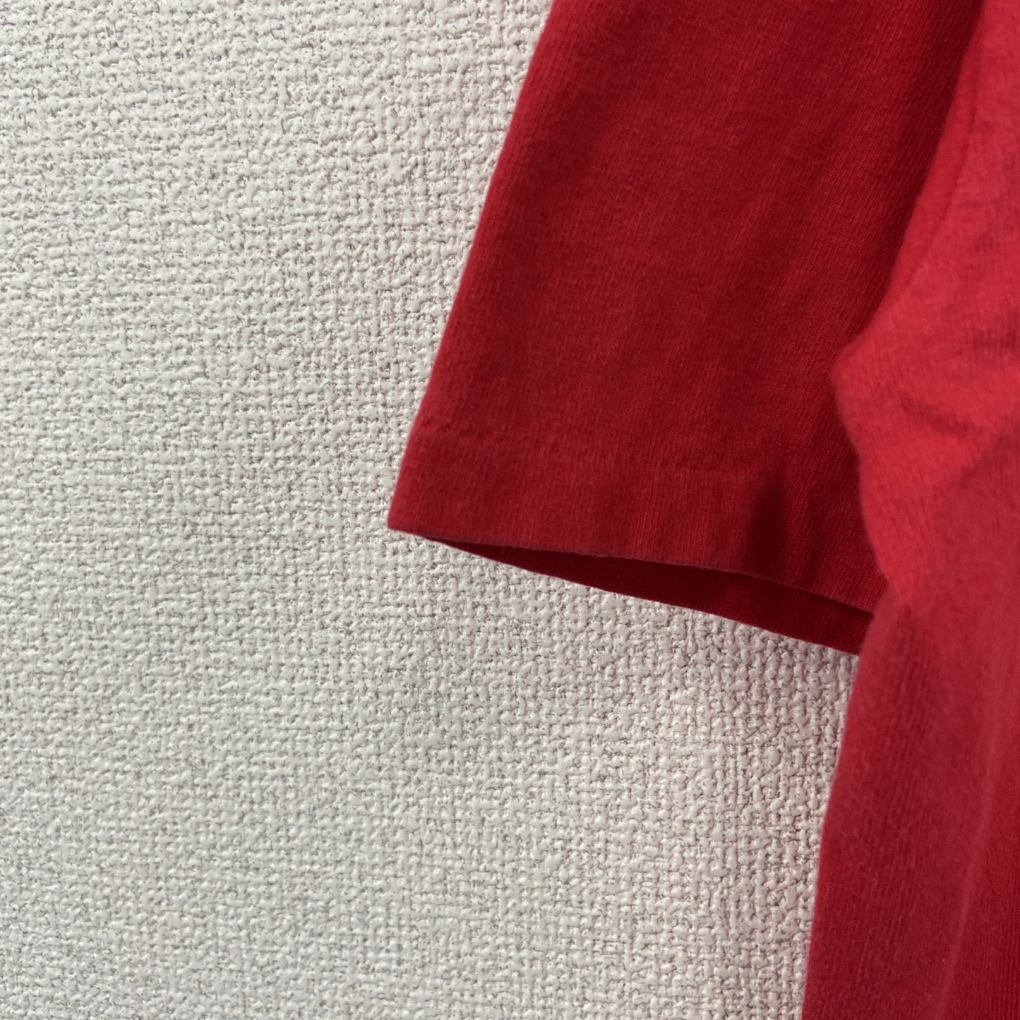 古着 used　COTTON DELUXE　半袖プリントTシャツ　US製　90s　赤　シングルステッチ　クルーネック　2XLサイズ