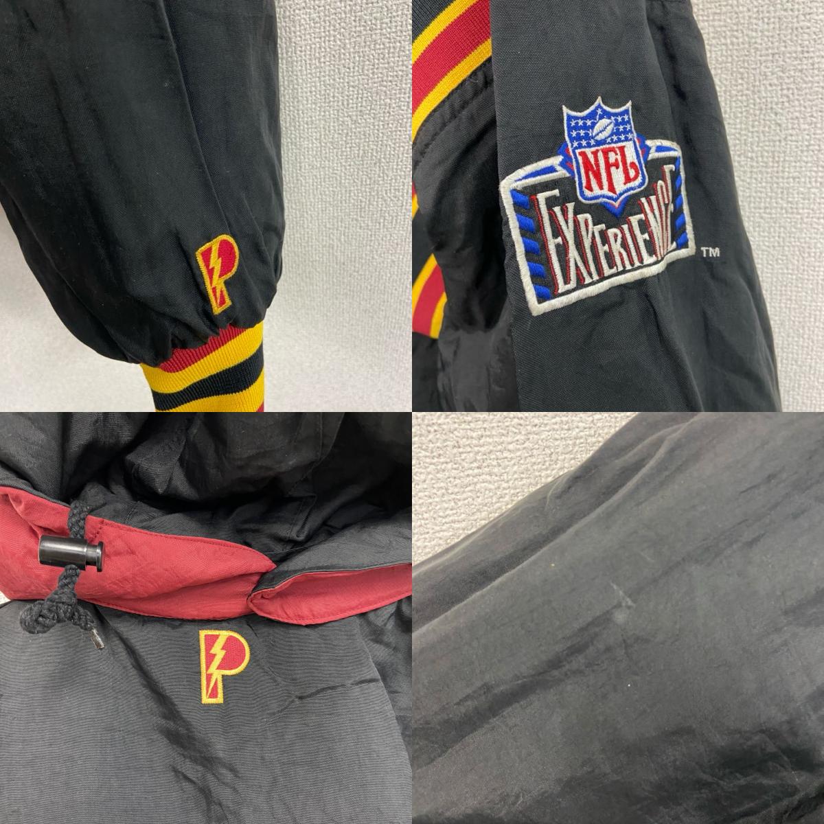 PRO PLAYER　NFL　REDSKINS　フルジップリバーシブルジャケット　赤　黒　レッド　ブラック