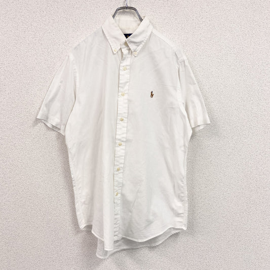 Ralph Lauren　ラルフローレン　半袖シャツ　ボタンダウンシャツ　白　ホワイト　Mサイズ