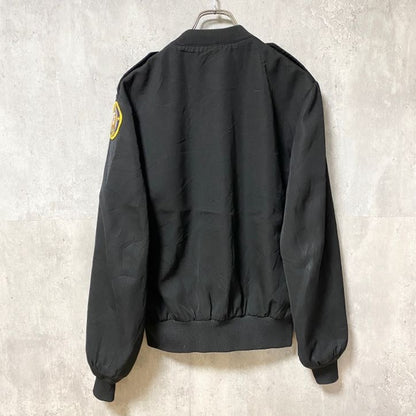 古着 used　PATRIOT　パトリオット　長袖ミリタリージャケット　ブルゾン　ワンポイントワッペン　黒　ブラック　秋冬服