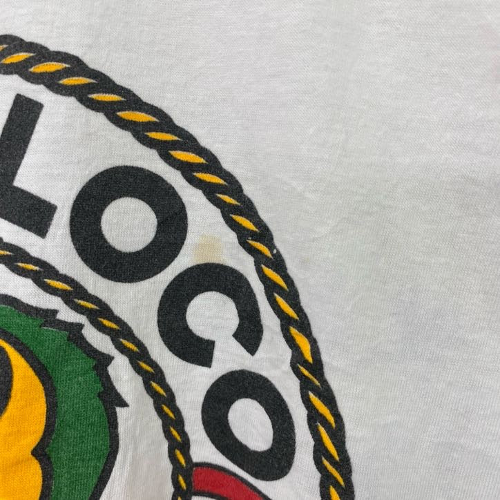古着 used　半袖プリントTシャツ　90s　シングルステッチ　バード　鳥　南国リゾート　クルーネック　ホワイト　Mサイズ