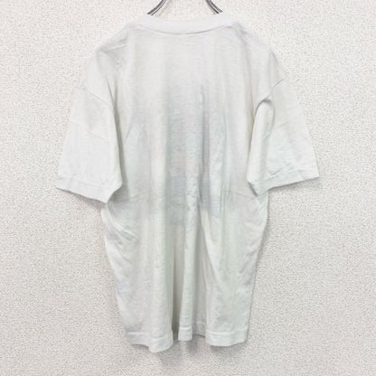 古着 used　半袖プリントTシャツ　90s　シングルステッチ　バード　鳥　南国リゾート　クルーネック　ホワイト　Mサイズ