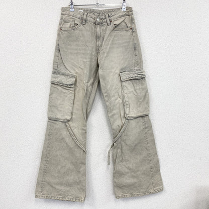 ZARA　ザラ　デニムカーゴパンツ　ヒゲ　縦落ち　フェード　インディゴ　４サイズ