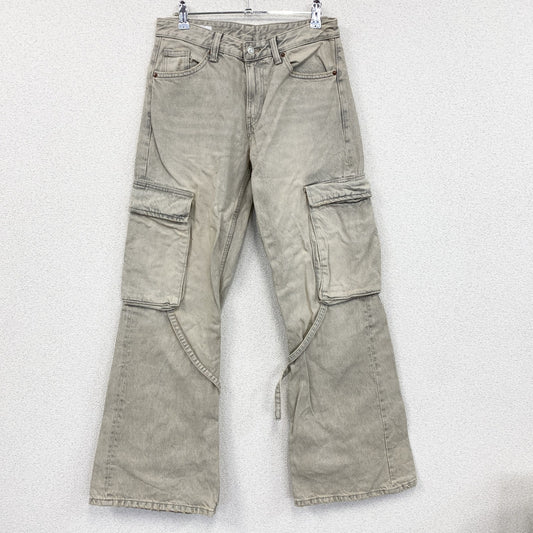 ZARA　ザラ　デニムカーゴパンツ　ヒゲ　縦落ち　フェード　インディゴ　４サイズ
