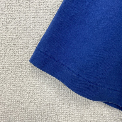 古着 used　半袖プリントTシャツ　90s　シングルステッチ　ヴィンテージ　カニ　クルーネック　レトロ　青　ブルー　Lサイズ