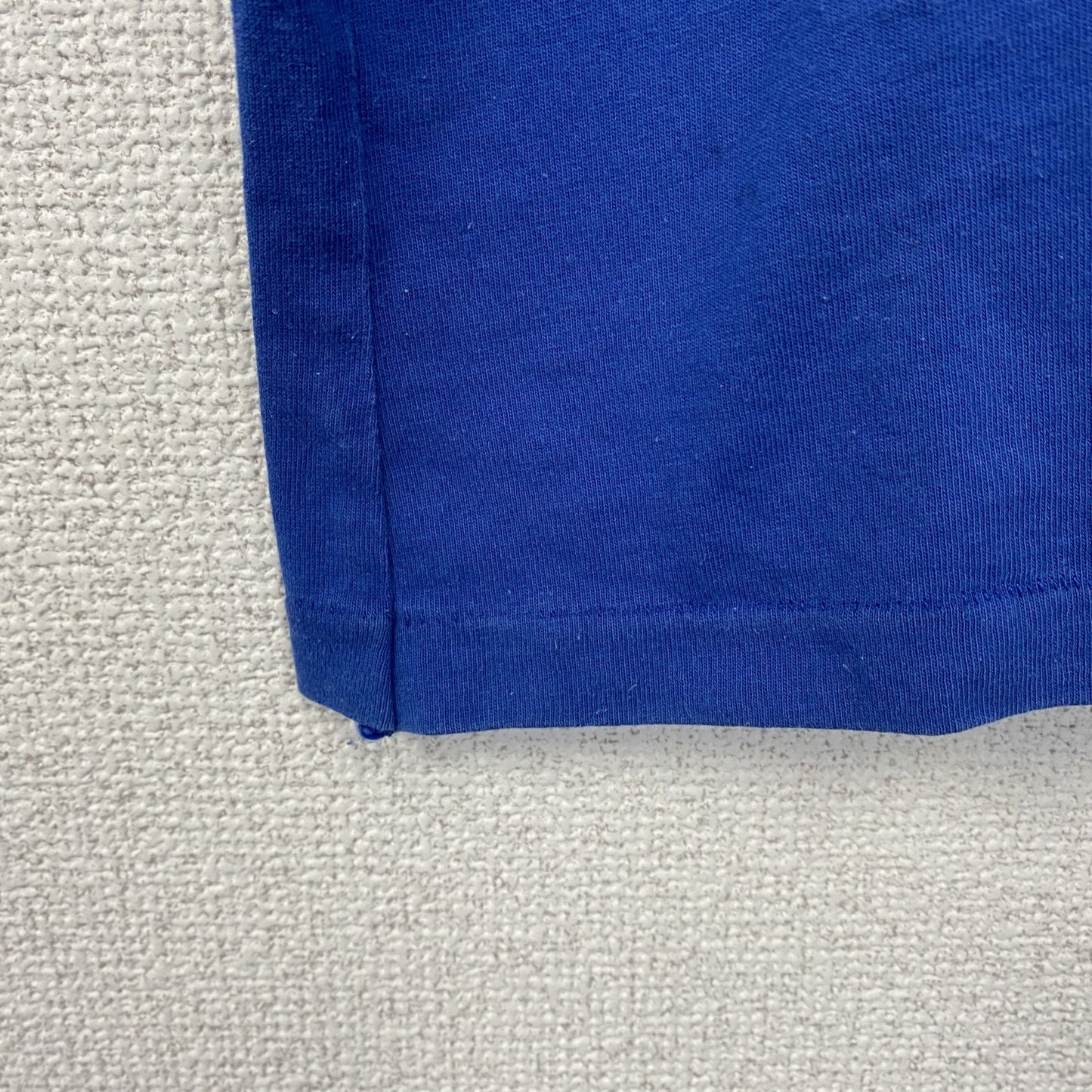古着 used　半袖プリントTシャツ　90s　シングルステッチ　ヴィンテージ　カニ　クルーネック　レトロ　青　ブルー　Lサイズ