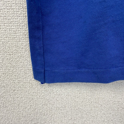 古着 used　半袖プリントTシャツ　90s　シングルステッチ　ヴィンテージ　カニ　クルーネック　レトロ　青　ブルー　Lサイズ