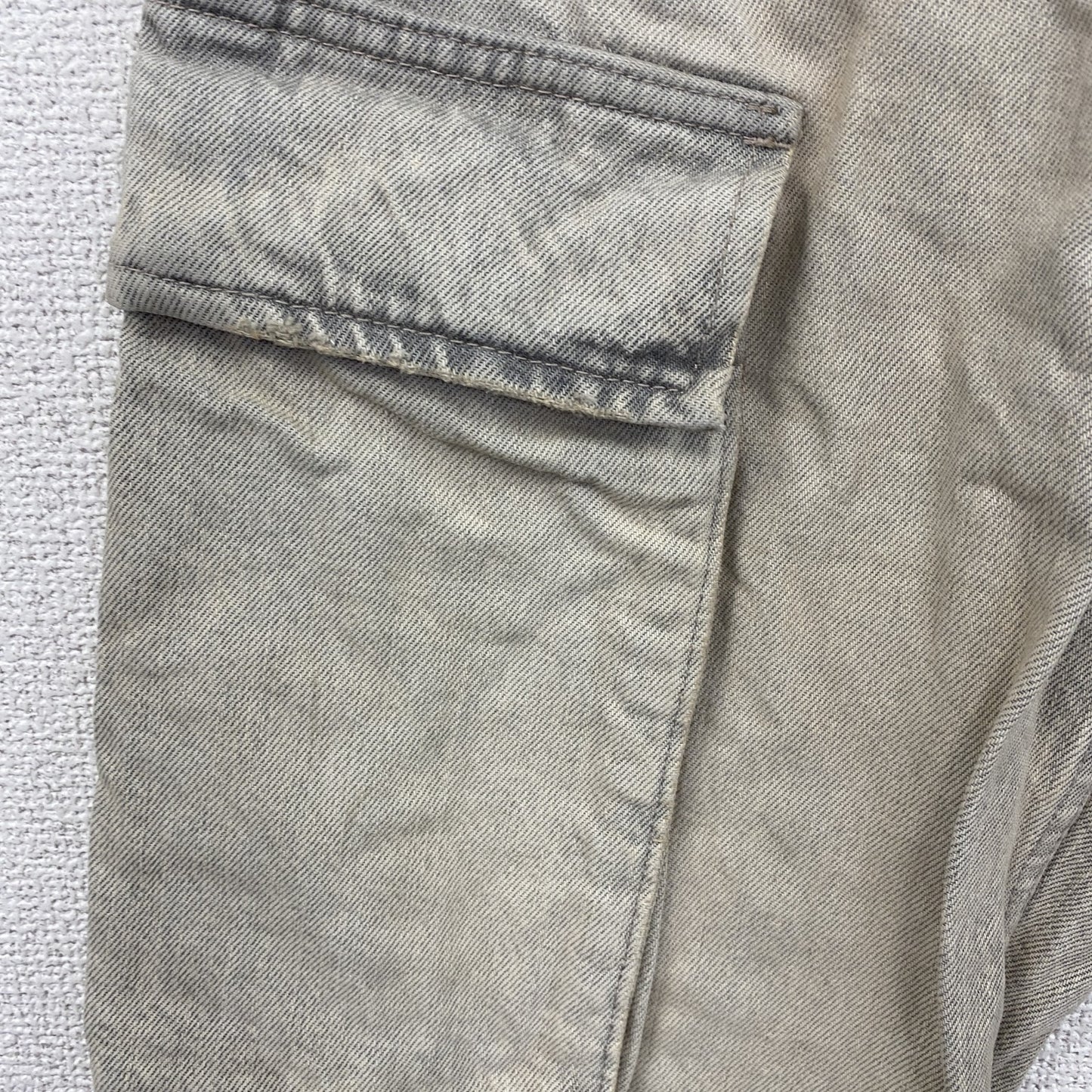 ZARA　ザラ　デニムカーゴパンツ　ヒゲ　縦落ち　フェード　インディゴ　４サイズ