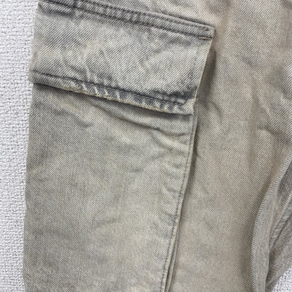 ZARA　ザラ　デニムカーゴパンツ　ヒゲ　縦落ち　フェード　インディゴ　４サイズ